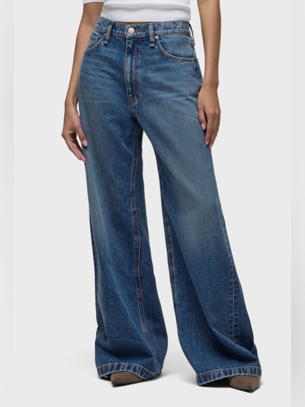 Hudson Jodie Loose Fit Wide Leg Jeans | Size 31